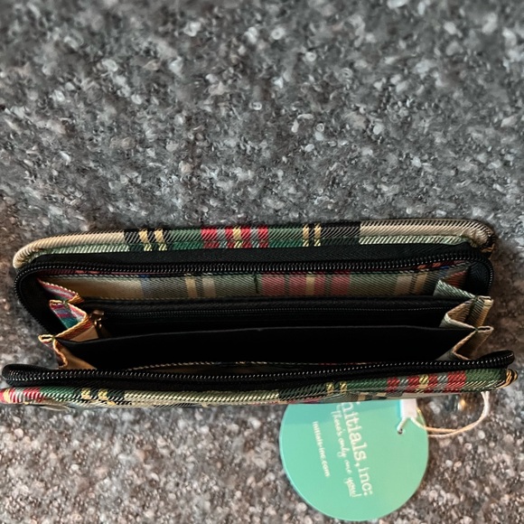 Quilted wallet in tartan pattern - Picture 3 of 3